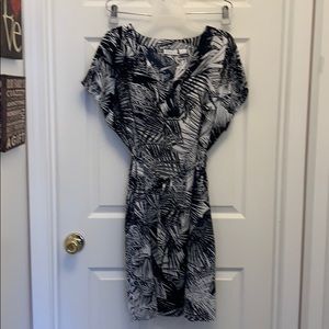 Liz Claiborne navy & white dress Large